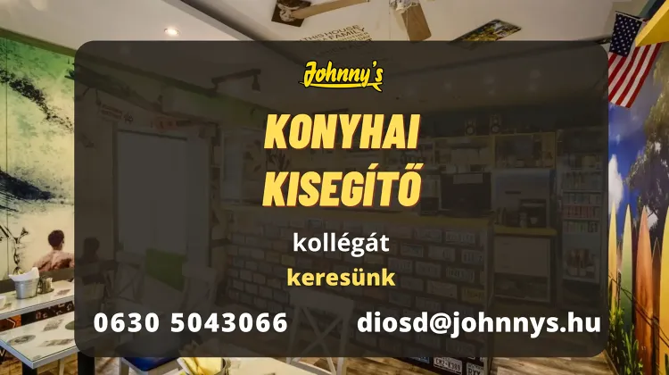 Konyhai kisegítő állás Diósd - Johnny's Bistro