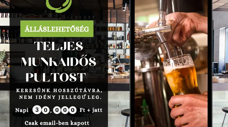 Pultos állás Budapest - Zöld kancsó