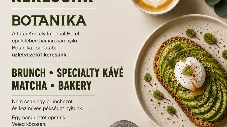 Üzletvezető állás Tata - Botanika -Brunch&Bakery