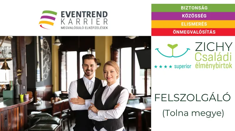 Felszolgáló Pincér állás Bikács - Eventrend Karrier