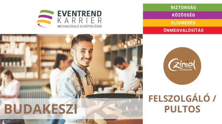 Felszolgáló Pincér állás Budakeszi - Eventrend Karrier