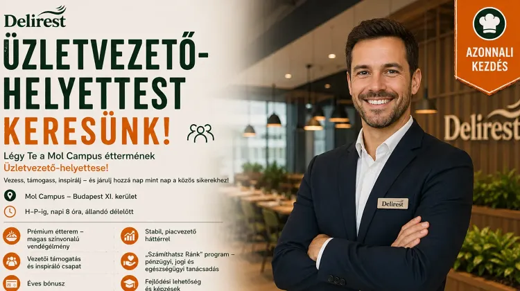 Üzletvezető állás Budapest - Delirest