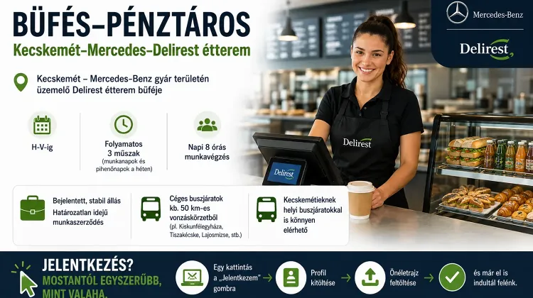 Kasszás állás Kecskemét - Delirest