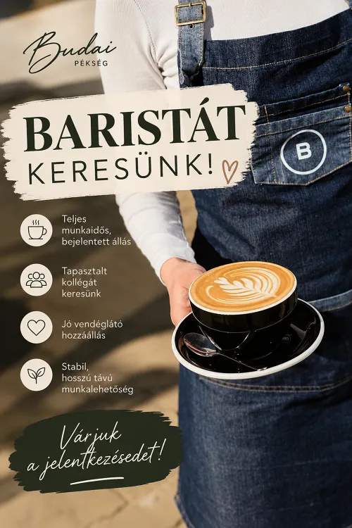 Budai Pékség munkahelyi fotója - Barista állás Budapest (Kép 3)